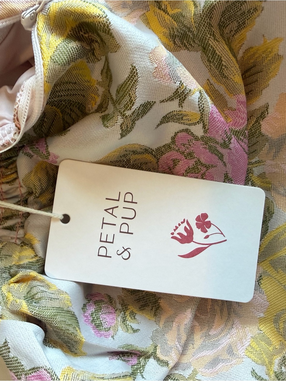 Petal & Pup Blush Floral One-Shoulder Maxi Dress - Picture 6 of 7